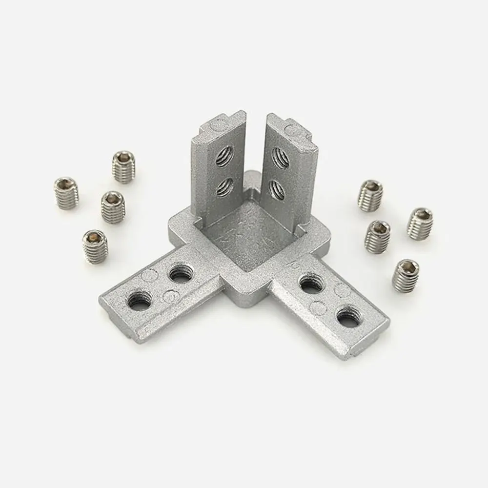 Aluminum T-Slot Profile - 10 stuks 3-weg hoekverbinding EU 2020