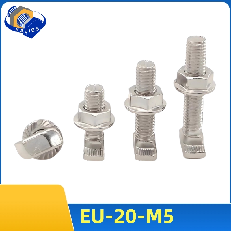 Aluminum T-Slot Profile - 10 sets M5 T-bout schroef en