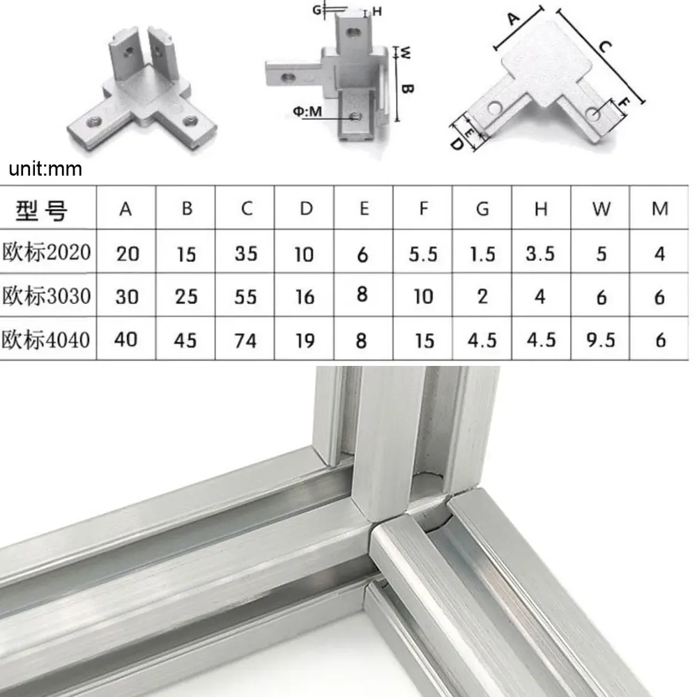 10 stuks 3-weg hoekverbinding  - Aluminum T-Slot Profile recensie en prijs