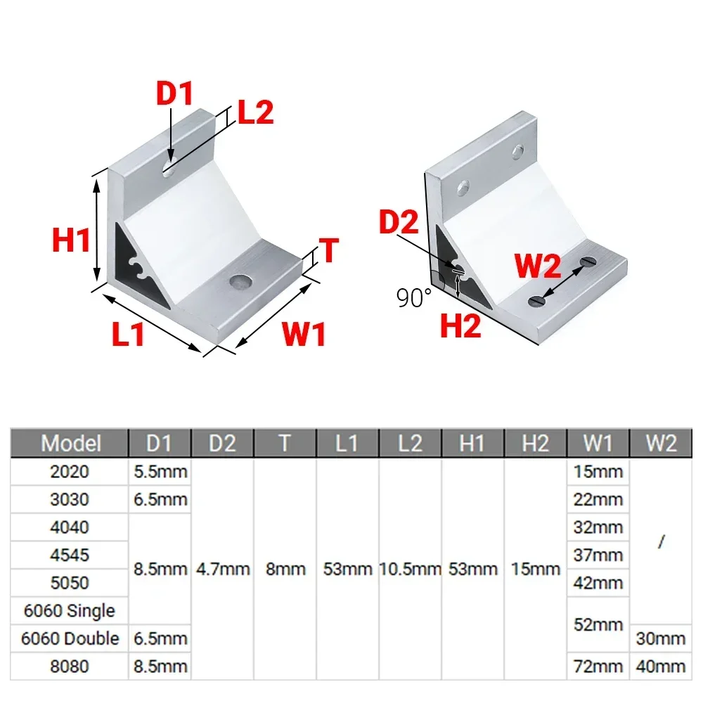 4 Stuks 90 Graden Hoek Hoek Be - Aluminum T-Slot Profile recensie en prijs