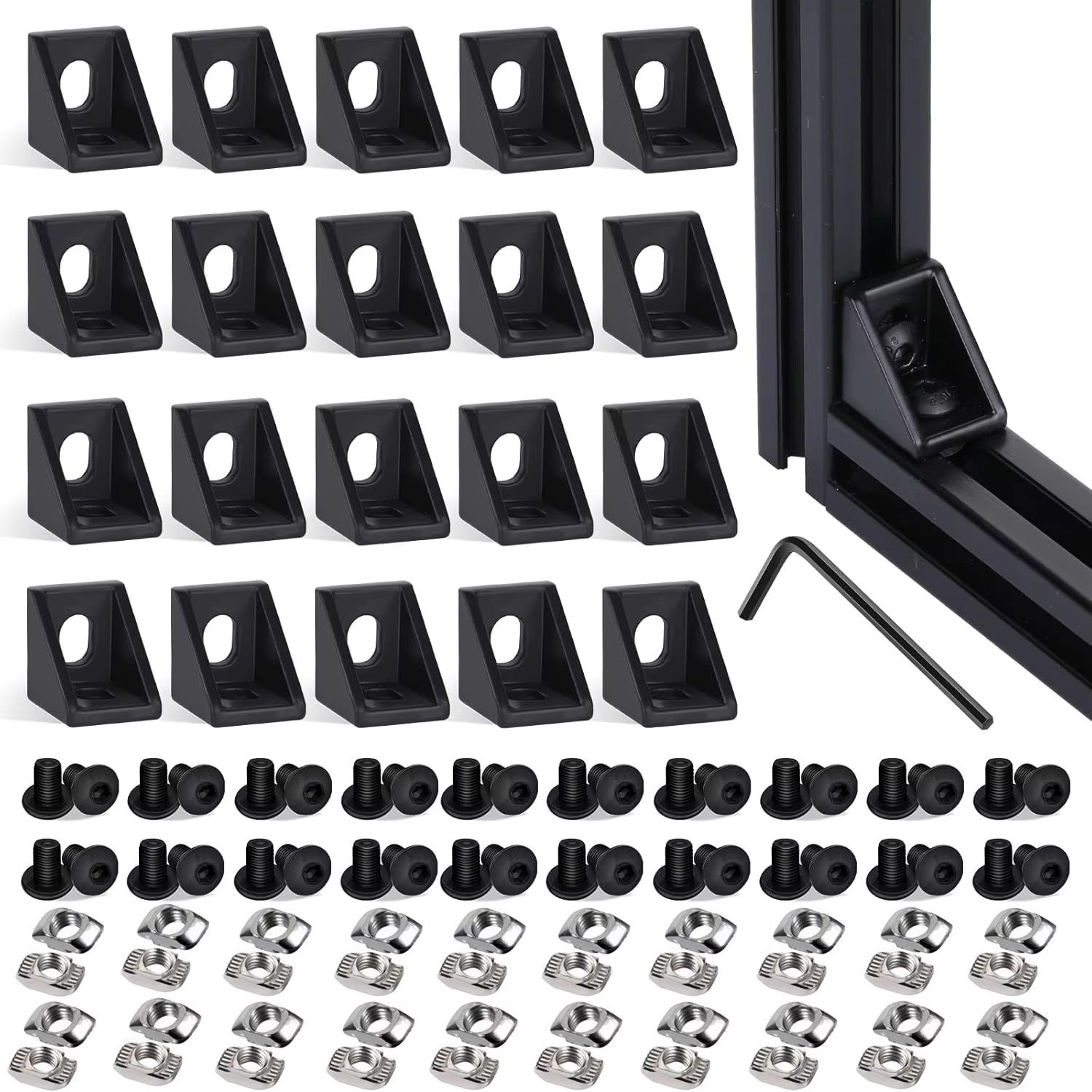 20 Sets Hoekbeugels met 40 Stu - Aluminum T-Slot Profile recensie en prijs